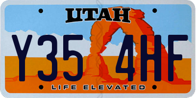 UT license plate Y354HF