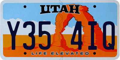 UT license plate Y354IQ