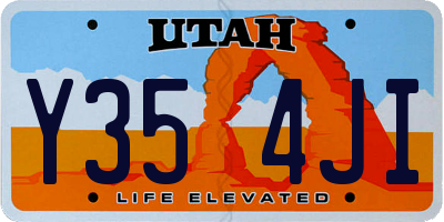UT license plate Y354JI