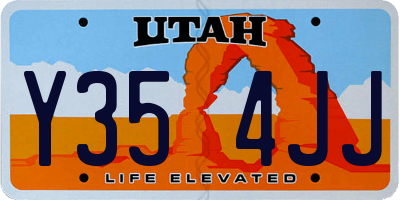 UT license plate Y354JJ