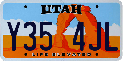 UT license plate Y354JL