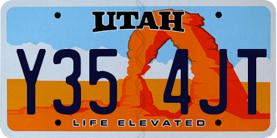 UT license plate Y354JT