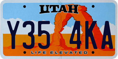 UT license plate Y354KA