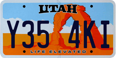 UT license plate Y354KI
