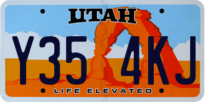 UT license plate Y354KJ