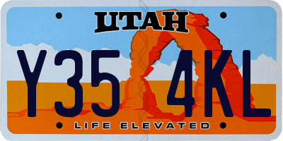 UT license plate Y354KL