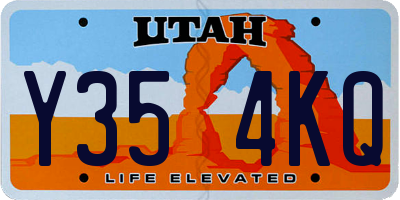 UT license plate Y354KQ