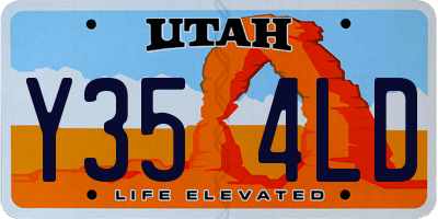 UT license plate Y354LD