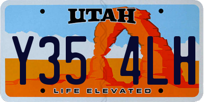 UT license plate Y354LH