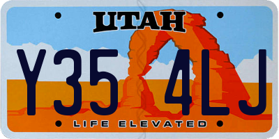 UT license plate Y354LJ