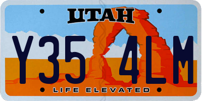UT license plate Y354LM