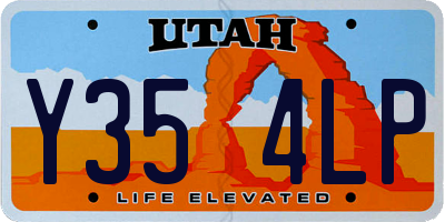 UT license plate Y354LP