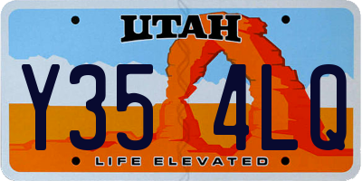 UT license plate Y354LQ