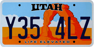 UT license plate Y354LZ
