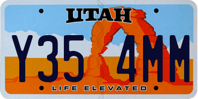 UT license plate Y354MM