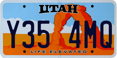 UT license plate Y354MQ