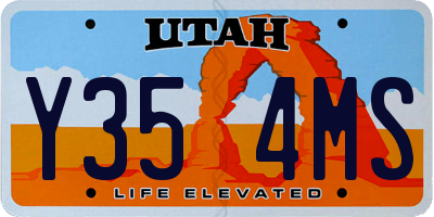UT license plate Y354MS