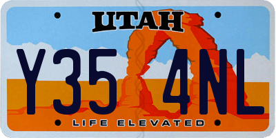 UT license plate Y354NL