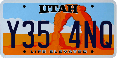 UT license plate Y354NQ