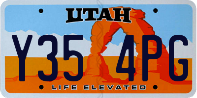 UT license plate Y354PG