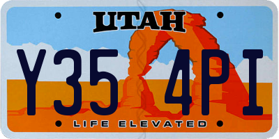UT license plate Y354PI