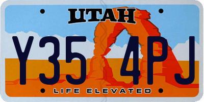 UT license plate Y354PJ
