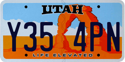 UT license plate Y354PN