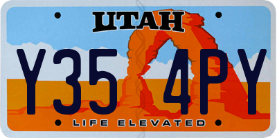 UT license plate Y354PY