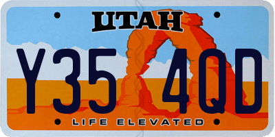 UT license plate Y354QD