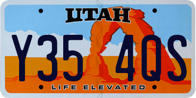 UT license plate Y354QS