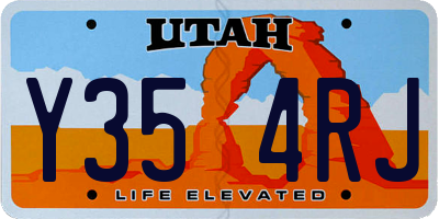 UT license plate Y354RJ