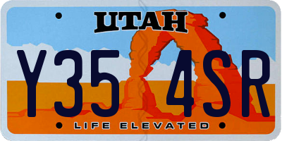 UT license plate Y354SR