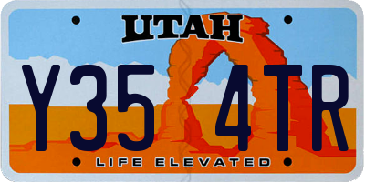 UT license plate Y354TR