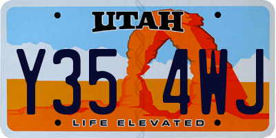 UT license plate Y354WJ