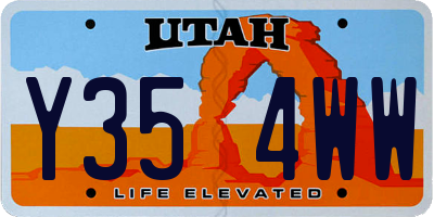 UT license plate Y354WW