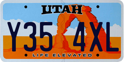 UT license plate Y354XL