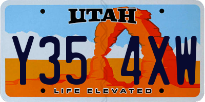 UT license plate Y354XW