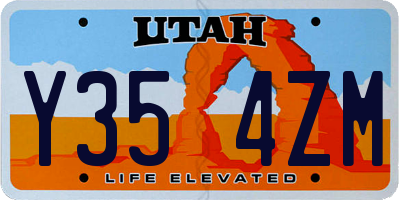 UT license plate Y354ZM