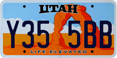 UT license plate Y355BB