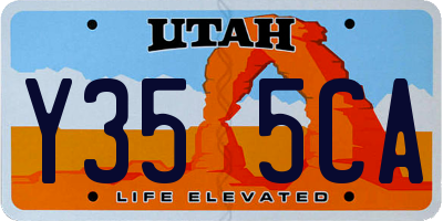 UT license plate Y355CA