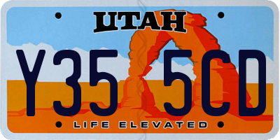 UT license plate Y355CD