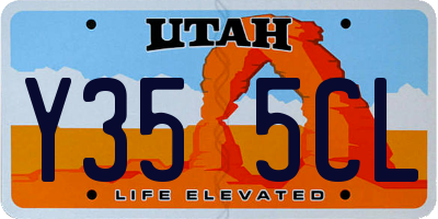UT license plate Y355CL