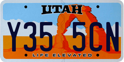 UT license plate Y355CN