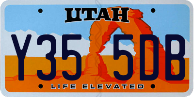 UT license plate Y355DB