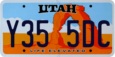 UT license plate Y355DC