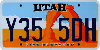 UT license plate Y355DH