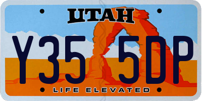 UT license plate Y355DP