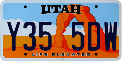 UT license plate Y355DW