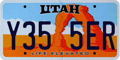 UT license plate Y355ER