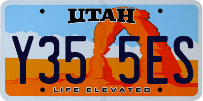 UT license plate Y355ES